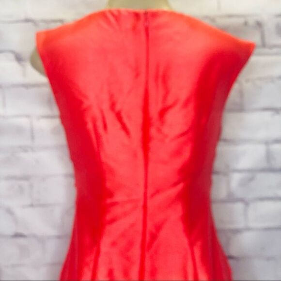 London Times Woman Orange Tiered Formal Dress - Picture 4 of 10